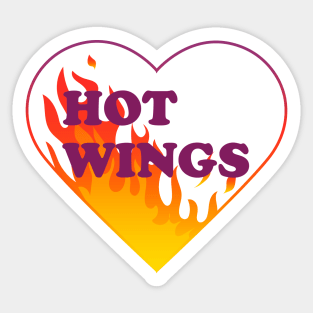 Hot Wings Hot Hands - Flats Sunset Sticker